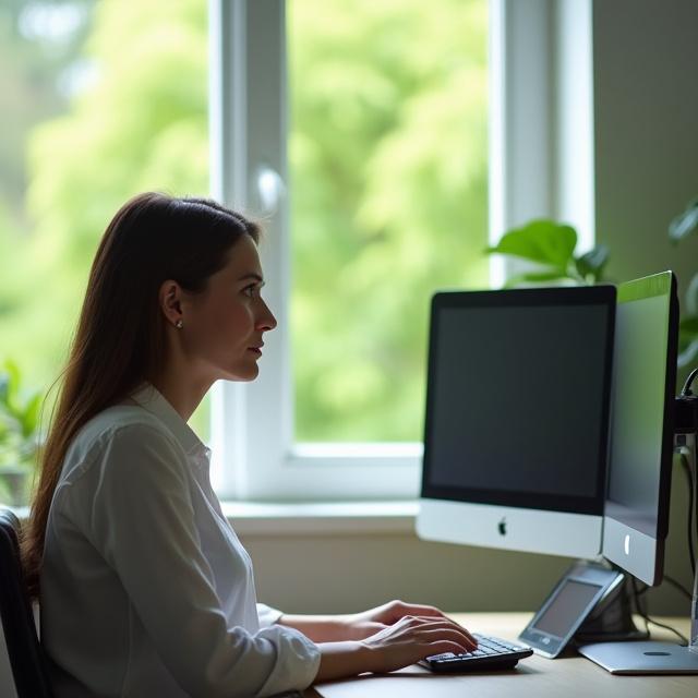 Infografía de la regla 20-20-20 para alivio de espalda