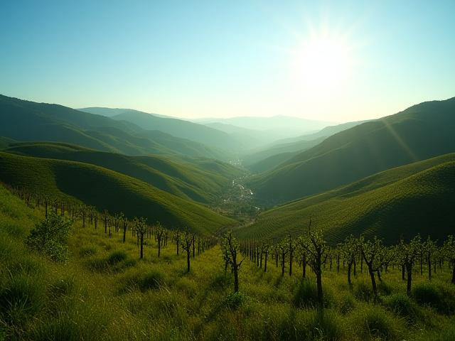 Paisaje de la Zona Media de Navarra cerca de Garinoáin
